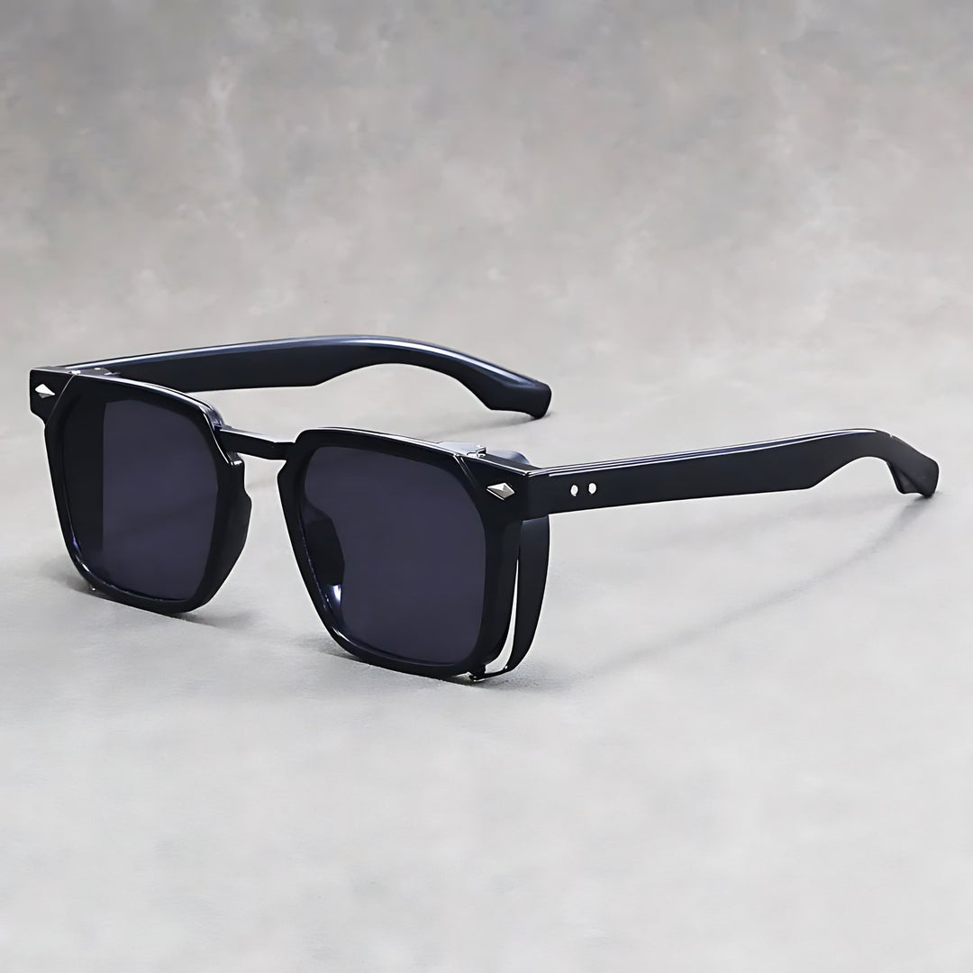 Sunglasses Men's Square Frame UV Protection Clear Blue