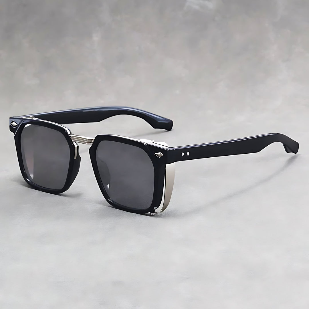 Sunglasses Men's Square Frame UV Protection Clear Blue