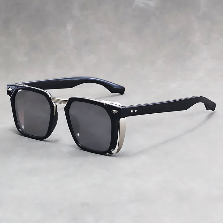 Sunglasses Men's Square Frame UV Protection Clear Blue