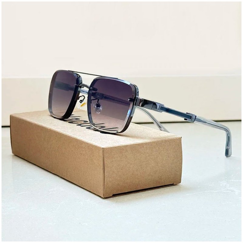 Sunglasses Retro Aviator Gold Titanium UV400 Protection