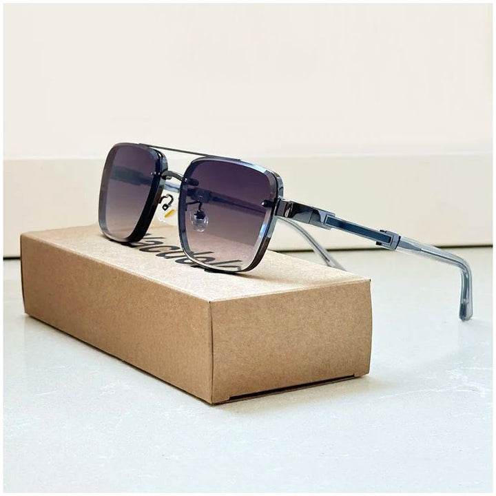 Sunglasses Retro Aviator Gold Titanium UV400 Protection
