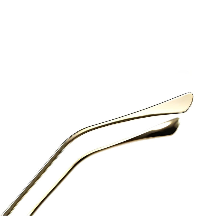 Sunglasses Retro Gold Titanium Gradient UV400 Protection