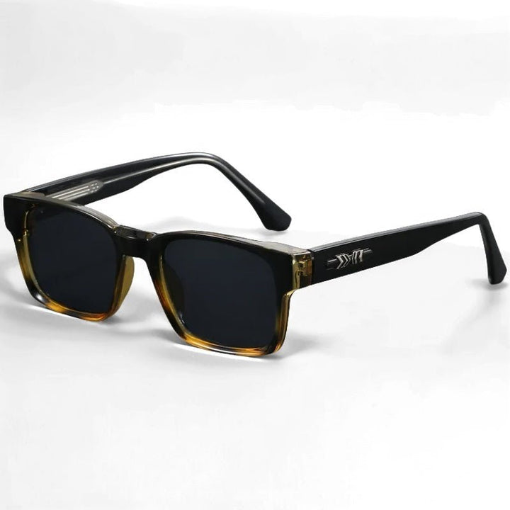 Sunglasses Square Acetate Frame UV400 Protection Gradient - Leopard
