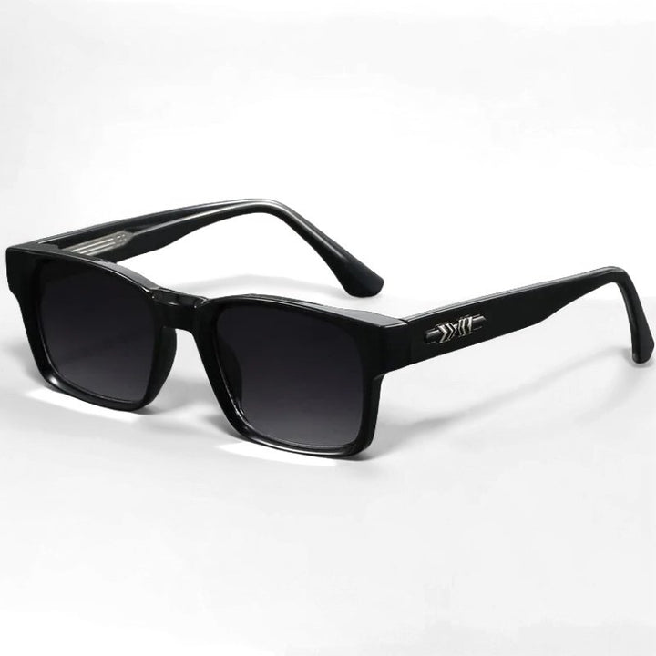 Sunglasses Square Acetate Frame UV400 Protection Gradient - Black