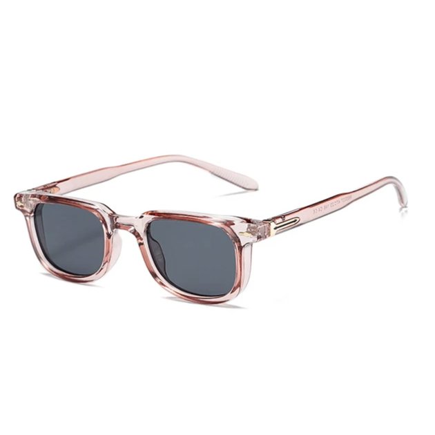 Sunglasses Tortoiseshell Frame UV Protection Blue Lens - Pink Gray