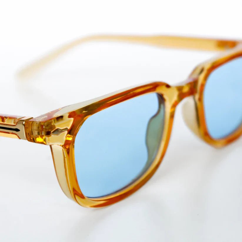 Sunglasses Tortoiseshell Frame UV Protection Blue Lens