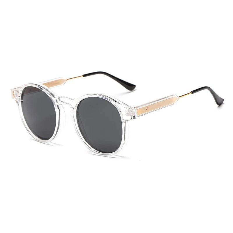 Sunglasses Vintage Round Unisex Lightweight Classic - Silver