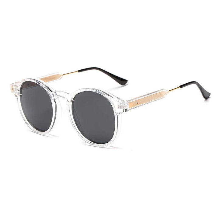 Sunglasses Vintage Round Unisex Lightweight Classic - Silver