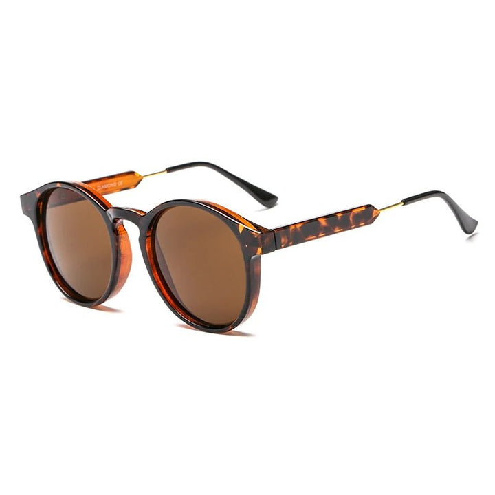 Sunglasses Vintage Round Unisex Lightweight Classic - Gold