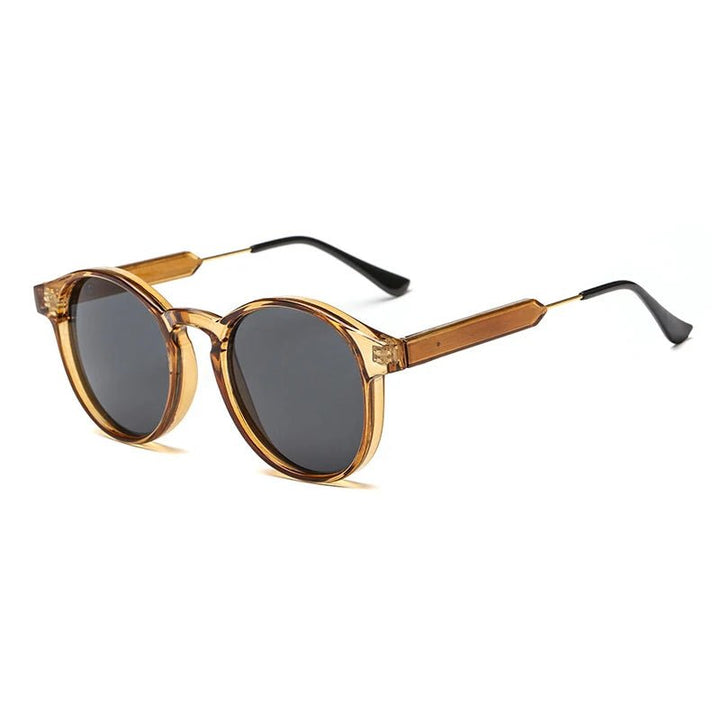 Sunglasses Vintage Round Unisex Lightweight Classic - Bronze
