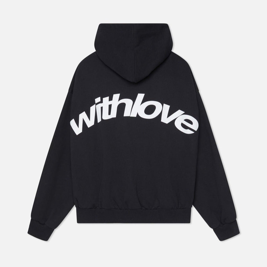 Unisex Oversized Heavyweight Fleece Pullover Hoodie - Black