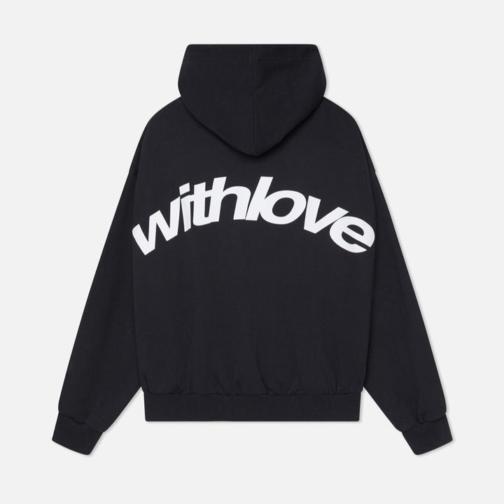 Unisex Oversized Heavyweight Fleece Pullover Hoodie - Black