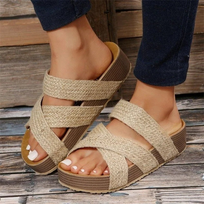 Blair | Womens Orthopedic Patform Slide Sandals