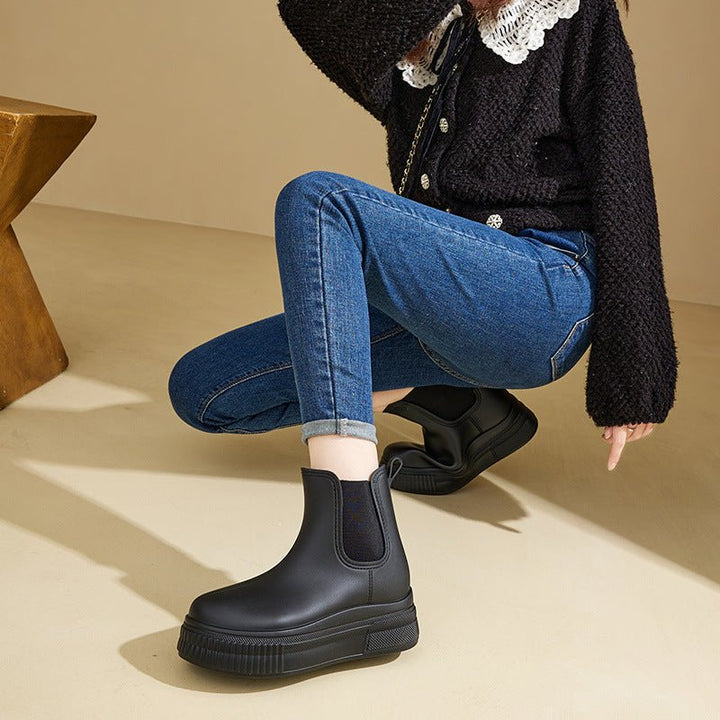 Waterproof Boots Women's Chelsea Platform Rain Boots