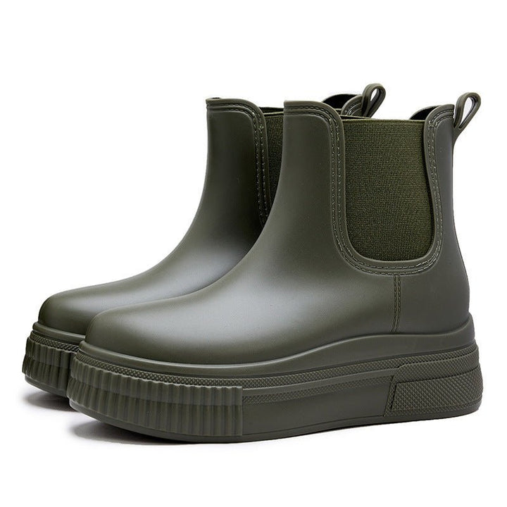 Waterproof Boots Women's Chelsea Platform Rain Boots