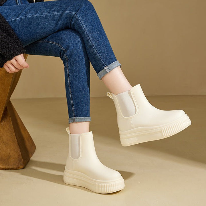 Waterproof Boots Women's Chelsea Platform Rain Boots