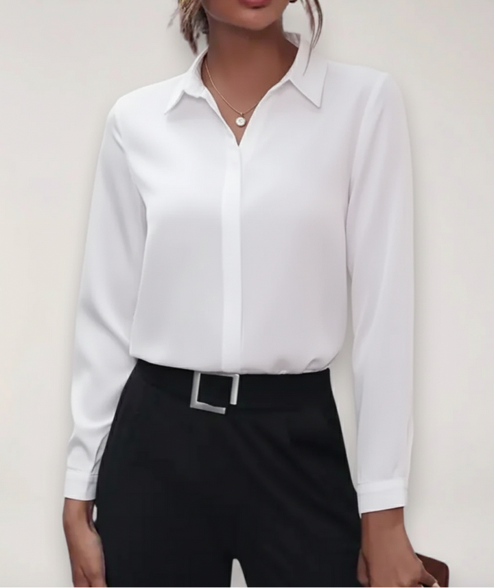 Isabella | Women’s Elegant Tailored Button-Up Work Blouse