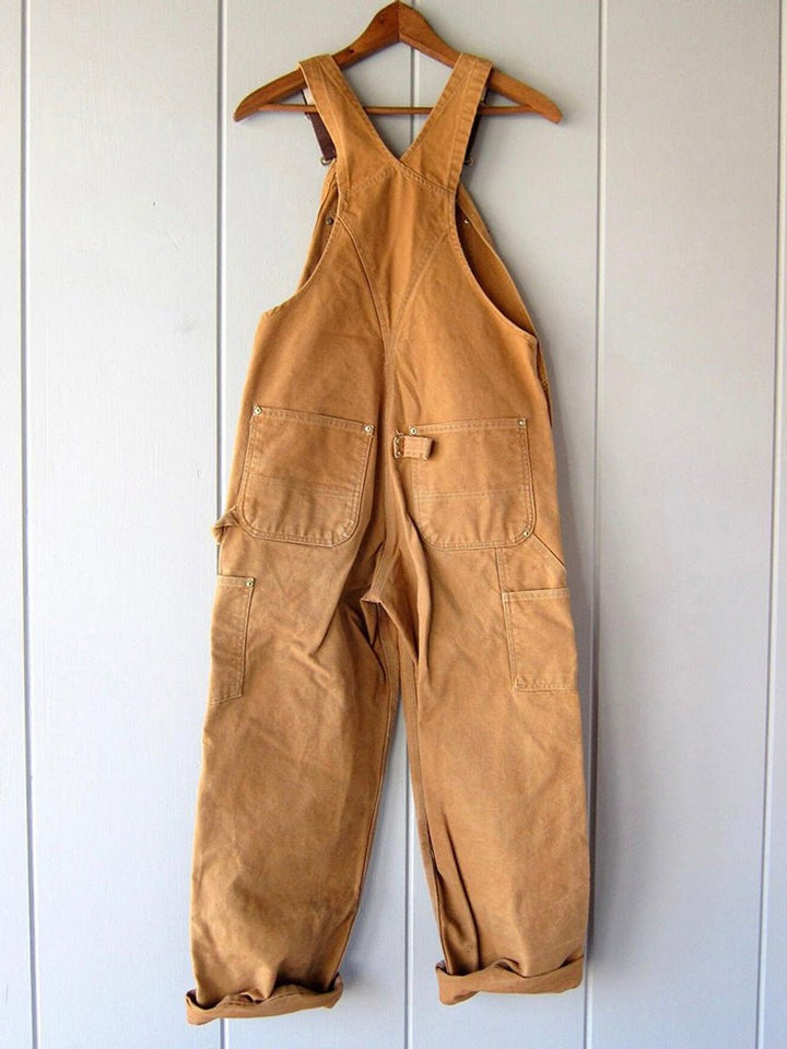 Women's Adjustable-Strap Relaxed-Fit Cotton Bib Overall