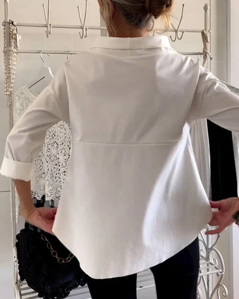 Women's Bateau Neck 3/4 Sleeve Relaxed-Fit Top