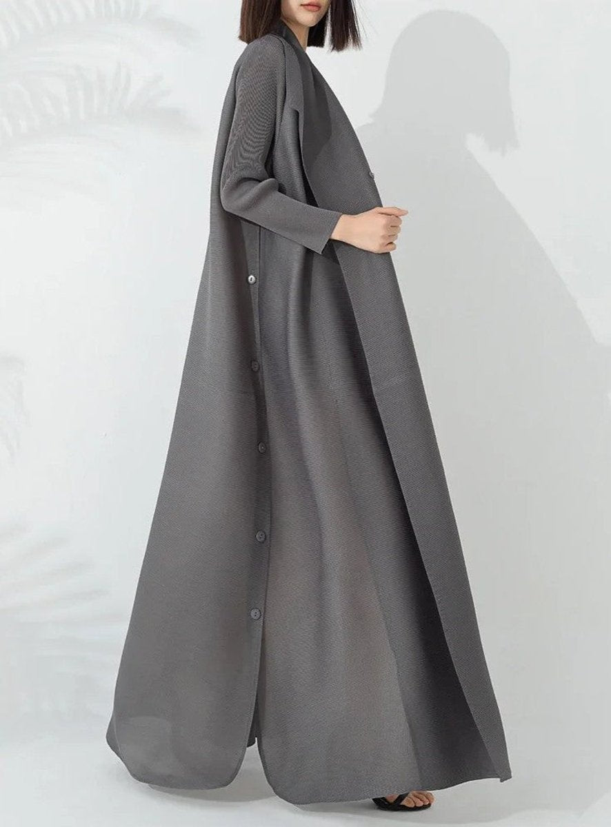 Women's Belted A-Line Longline Coat Jacket