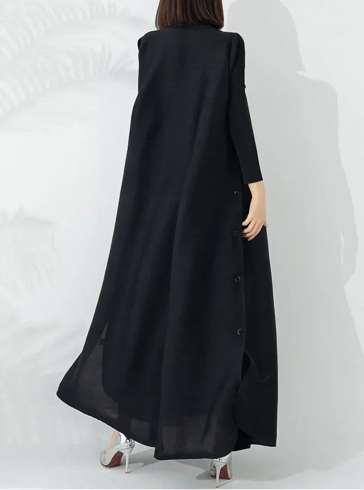 Women's Belted A-Line Longline Coat Jacket