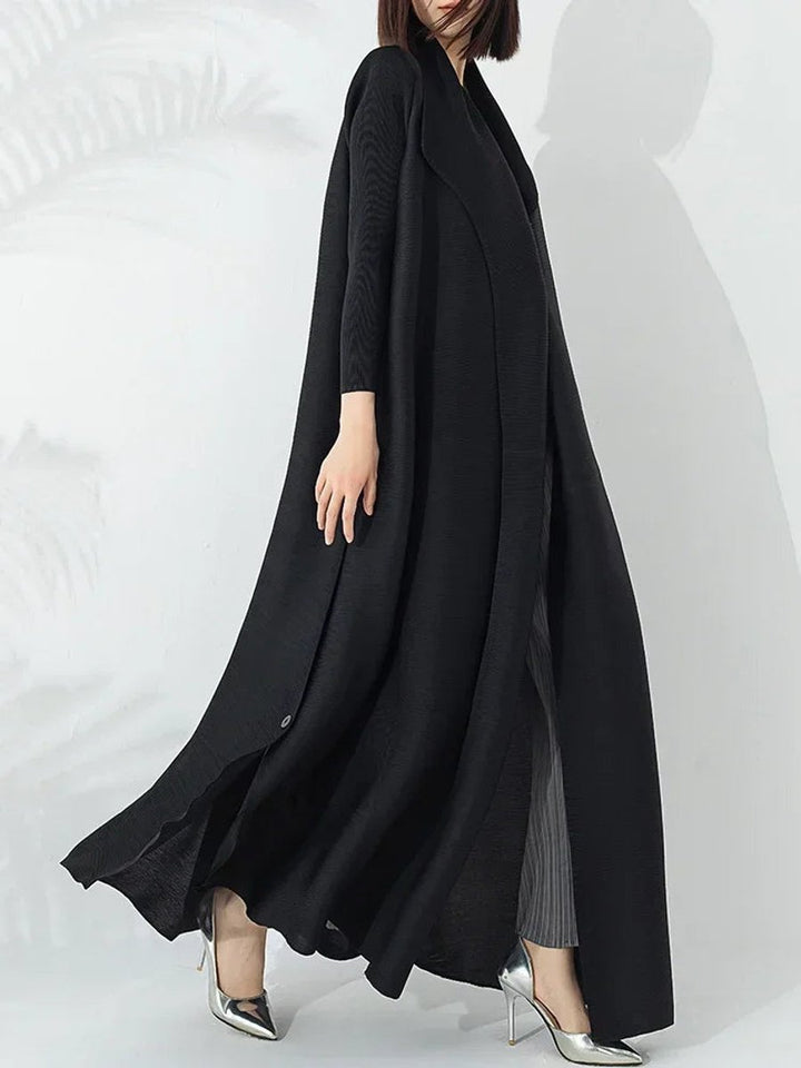Women's Belted A-Line Longline Coat Jacket