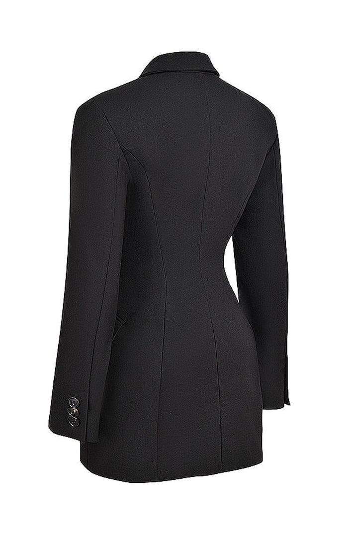 Women's Blazer Mini Dress Tailored Structured Fit
