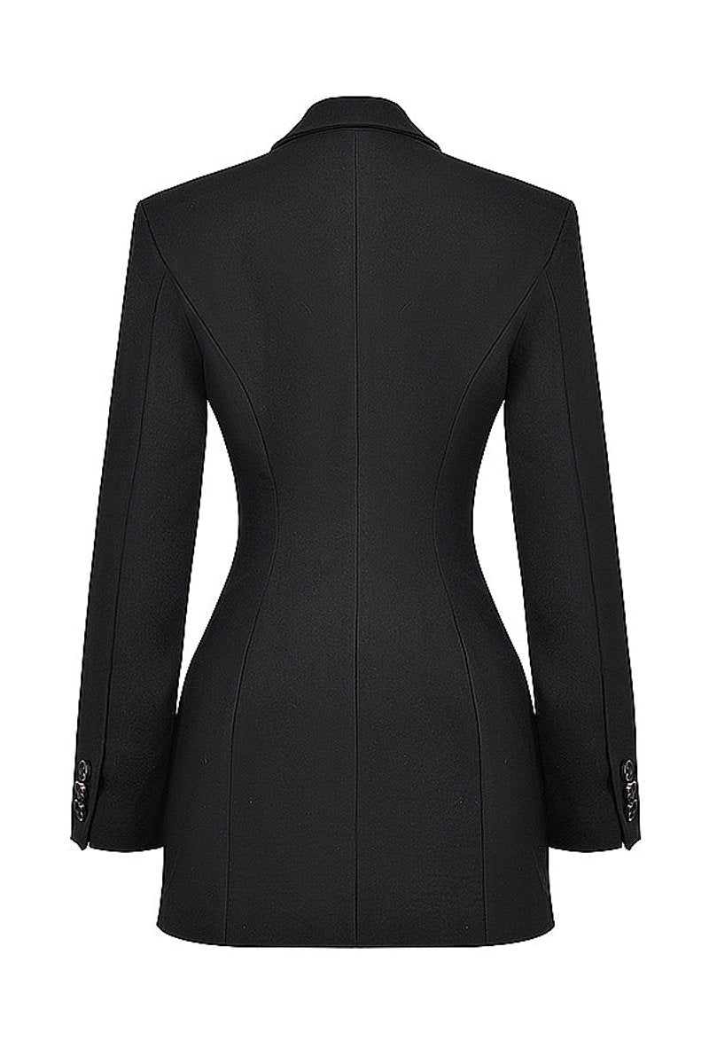 Women's Blazer Mini Dress Tailored Structured Fit
