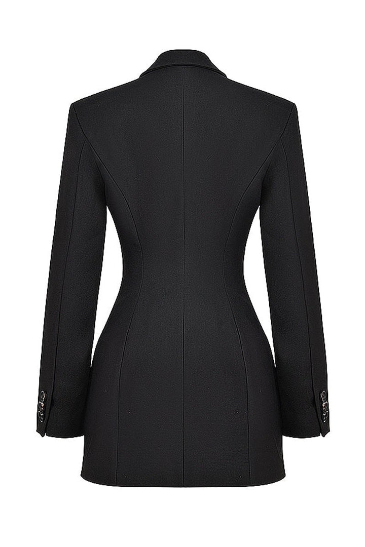 Women's Blazer Mini Dress Tailored Structured Fit