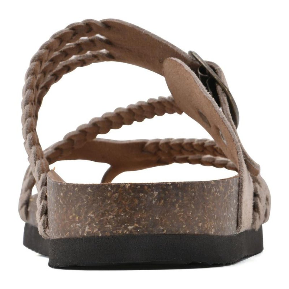 Women's Braided Strap Buckle Toe-Loop Sandals