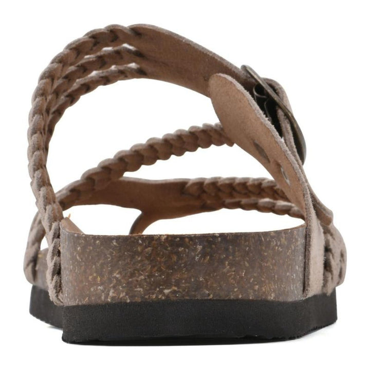 Women's Braided Strap Buckle Toe-Loop Sandals