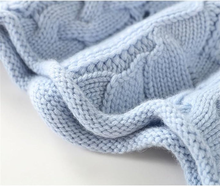 Women's Cable Knit Sweater Turtleneck Loose Fit Jumper