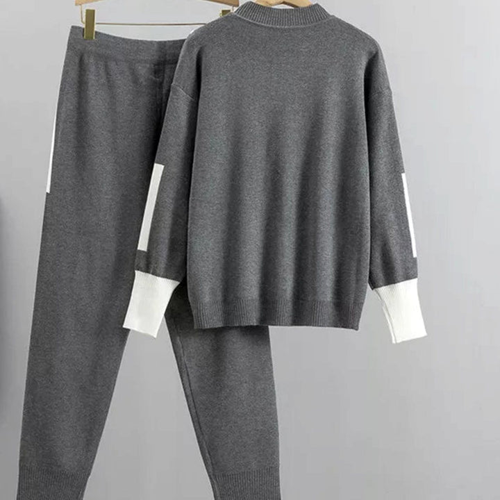 Women's Casual Knit Two-Piece Jogger Pants Set