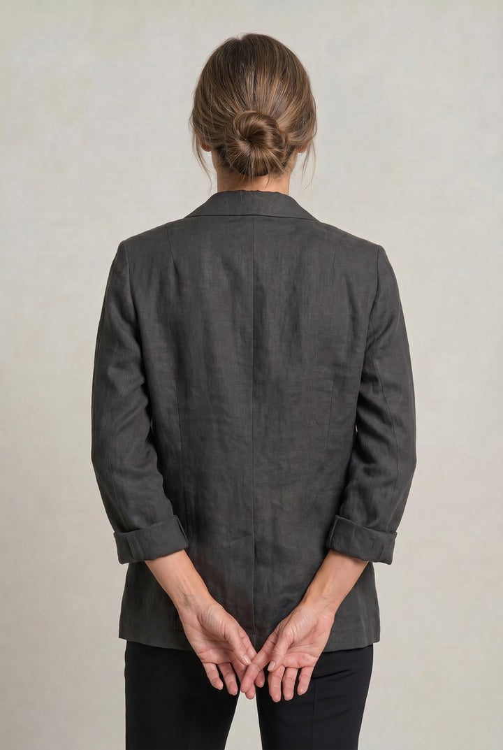 Women's Coat Style Lightweight Single-Button Relaxed Blazer