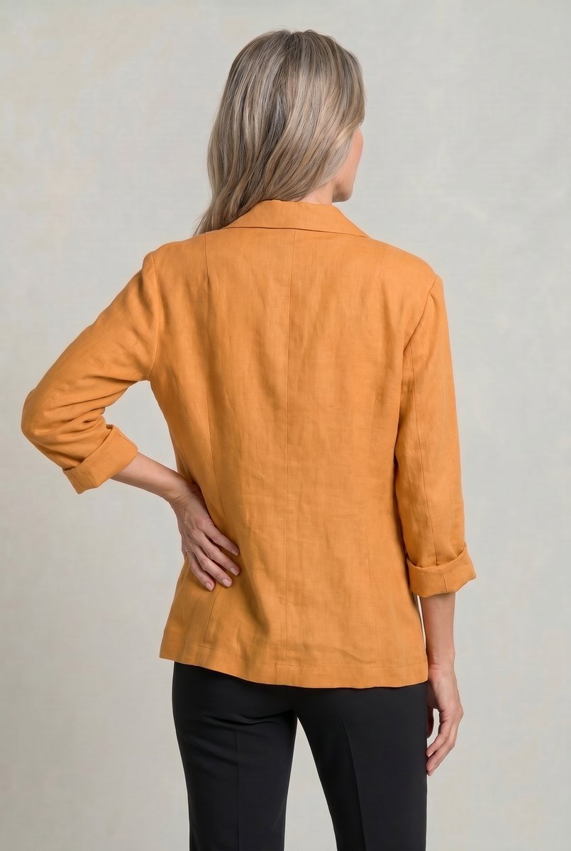 Women's Coat Style Lightweight Single-Button Relaxed Blazer