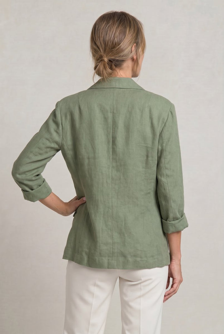Women's Coat Style Lightweight Single-Button Relaxed Blazer