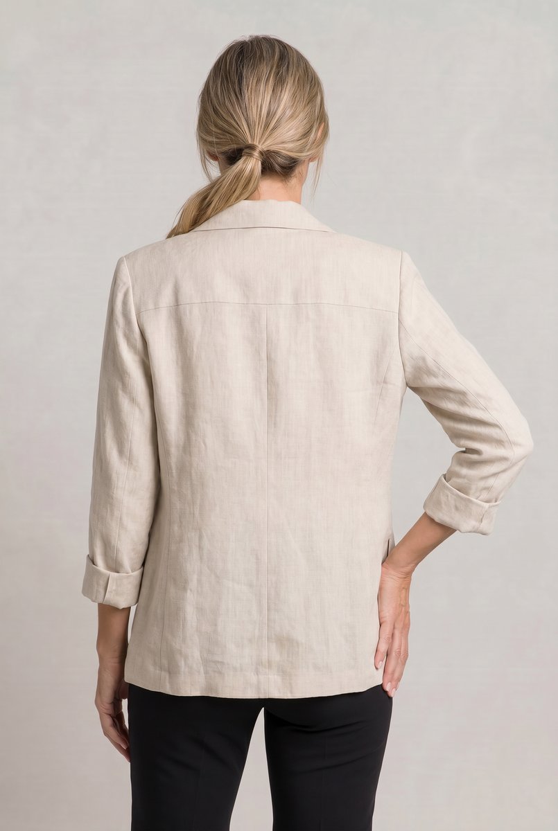 Women's Coat Style Lightweight Single-Button Relaxed Blazer