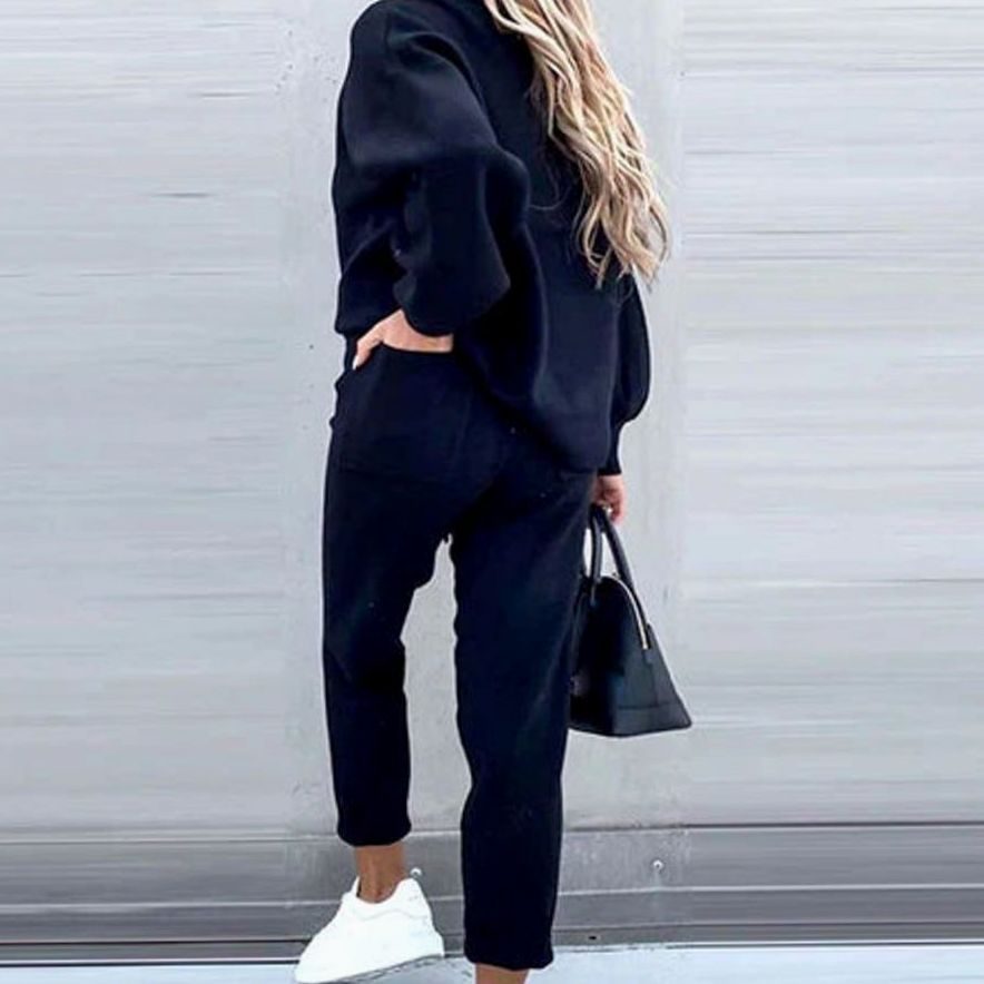 Women's Cosy Two-Piece Relaxed-Fit Tracksuit Outfit Set
