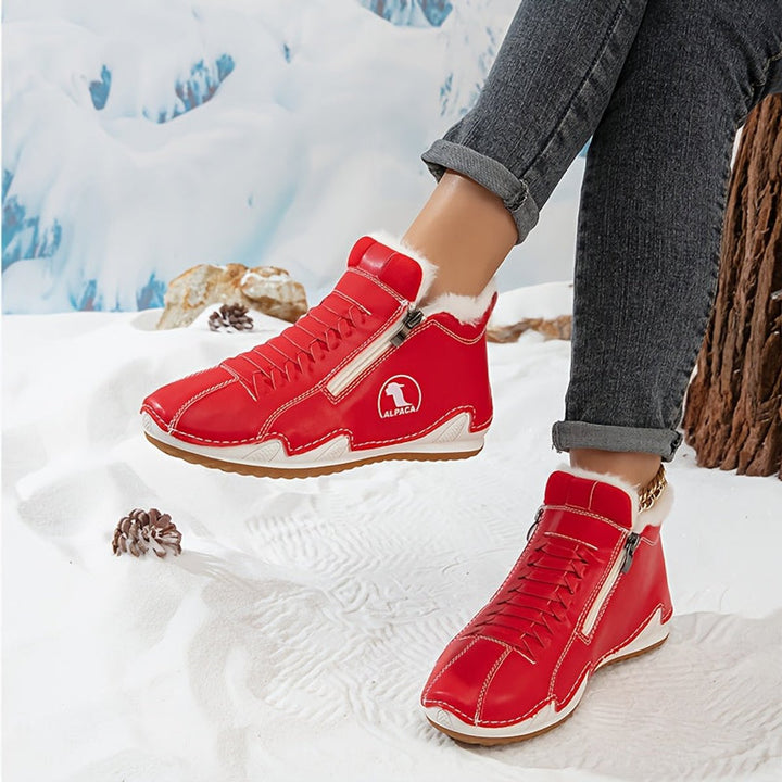 Women's Faux Fur-Lined Lace-Up Winter Ankle Boots