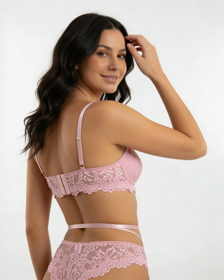 Women's Four-Piece Lace Suspender Lingerie Set