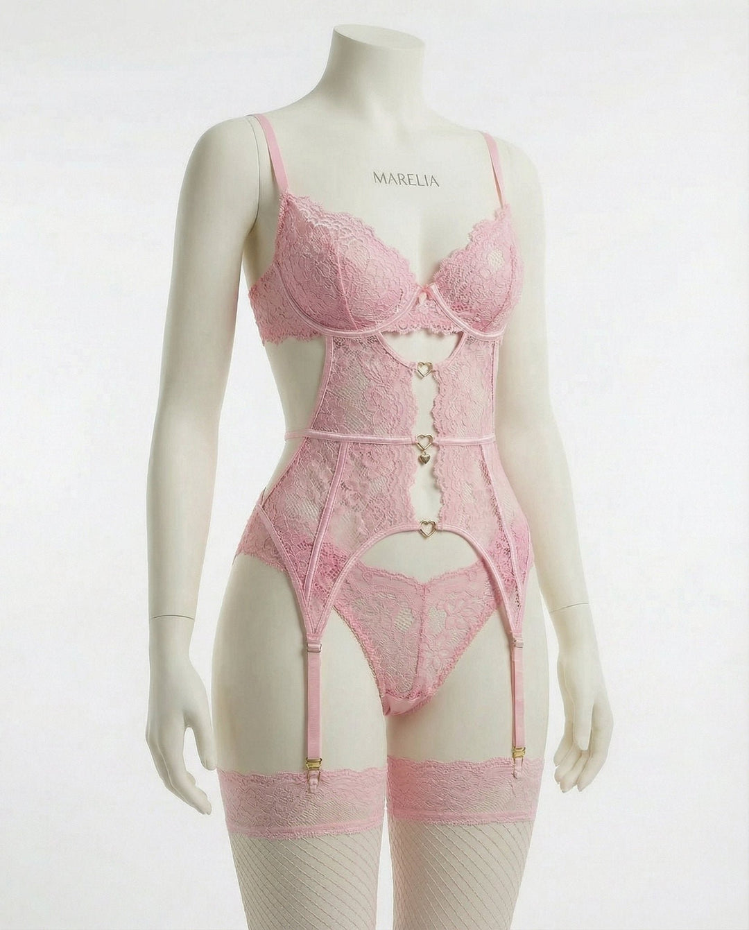 Women's Four-Piece Lace Suspender Lingerie Set