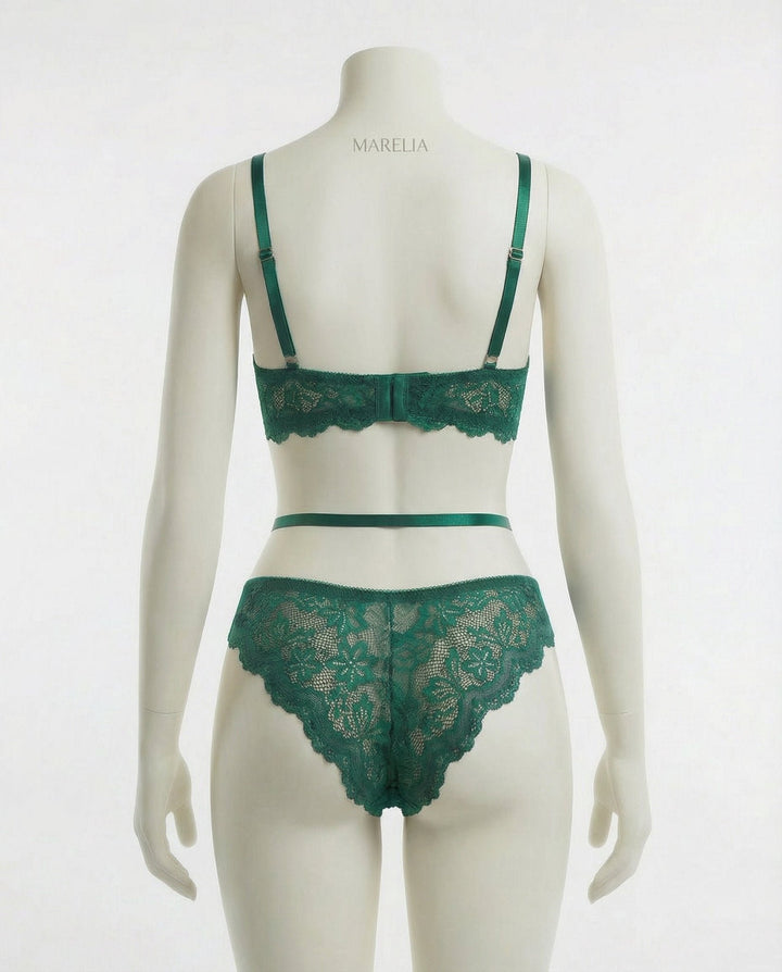 Women's Four-Piece Lace Suspender Lingerie Set