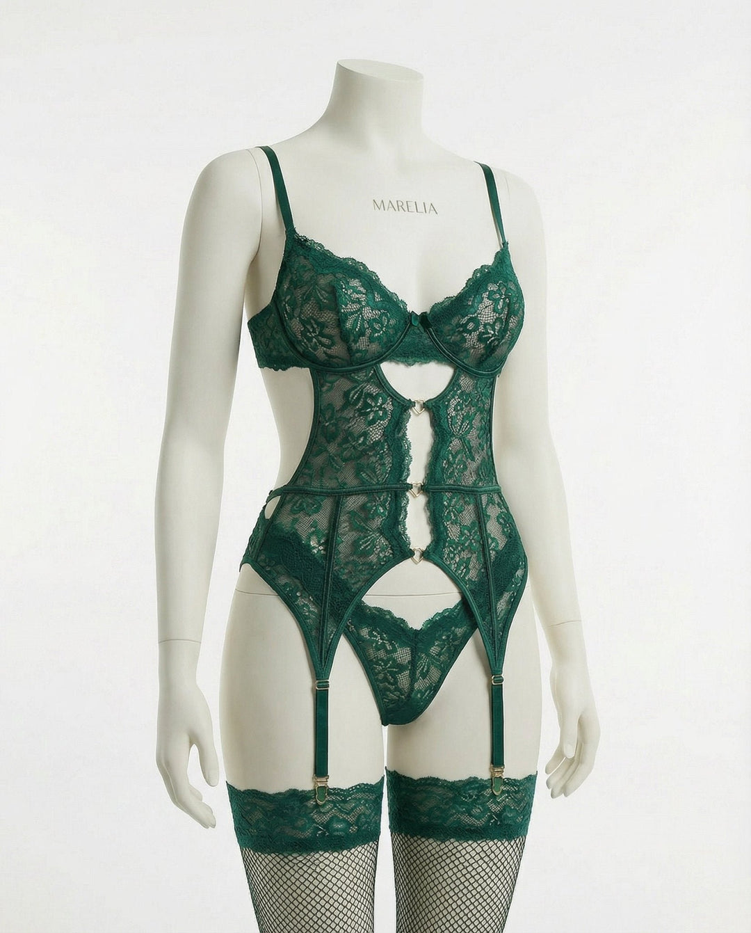 Women's Four-Piece Lace Suspender Lingerie Set
