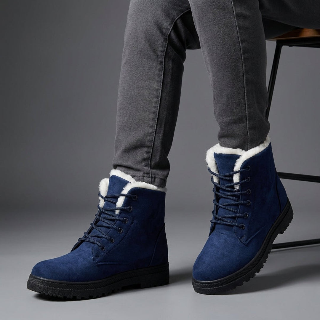 Women's Fur-Lined Lace-Up Ankle Snow Boots