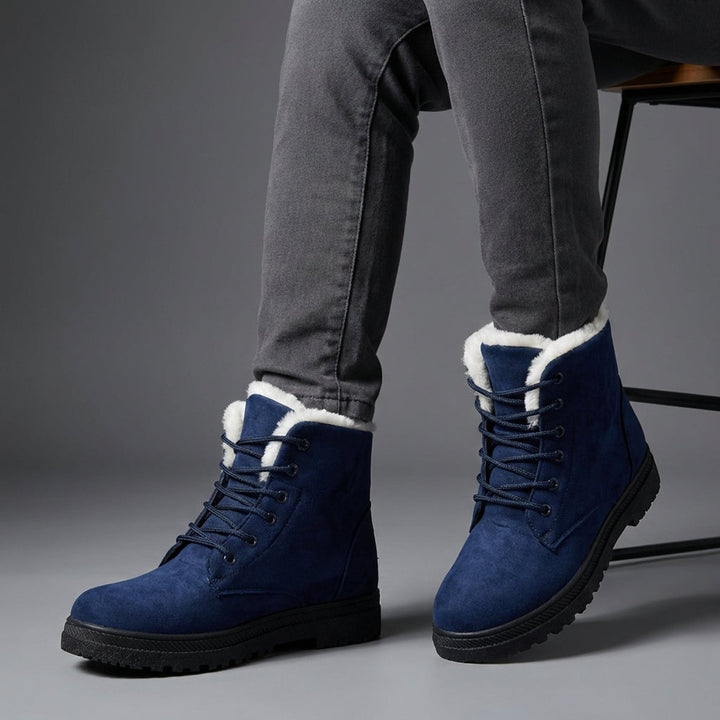 Women's Fur-Lined Lace-Up Ankle Snow Boots