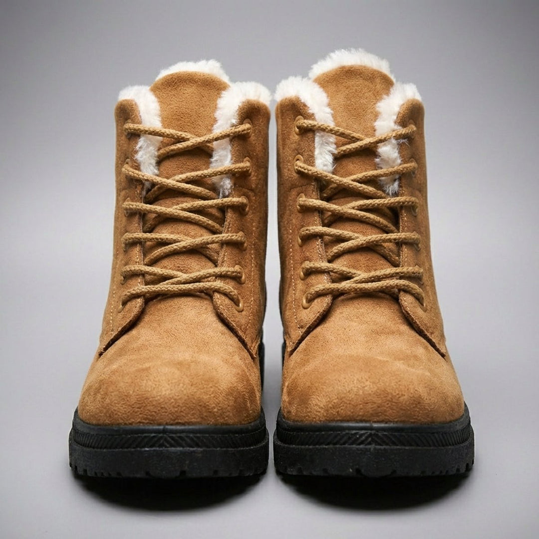 Women's Fur-Lined Lace-Up Ankle Snow Boots