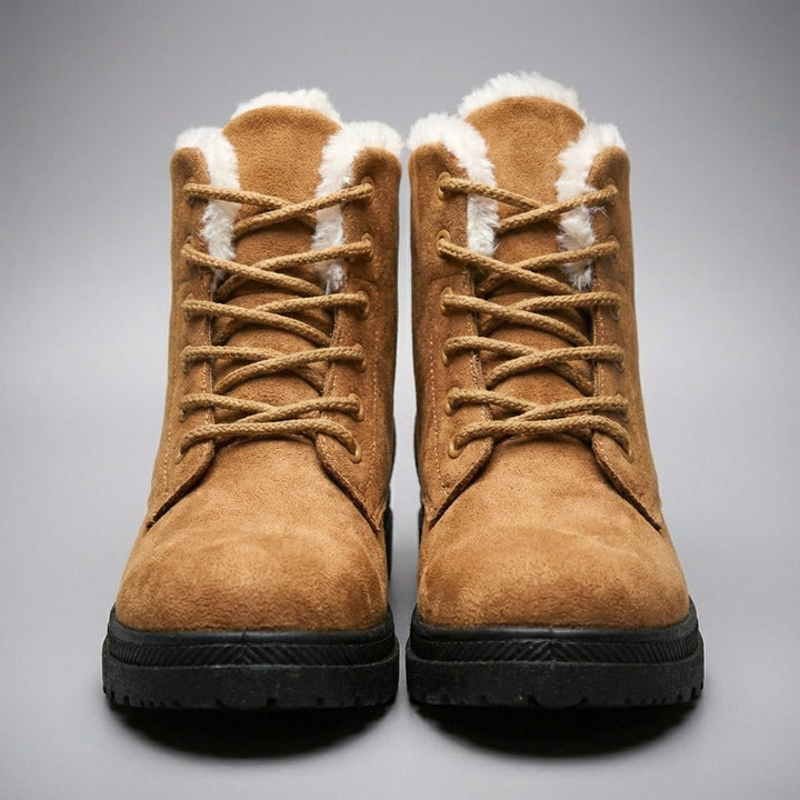 Women's Fur-Lined Lace-Up Ankle Snow Boots