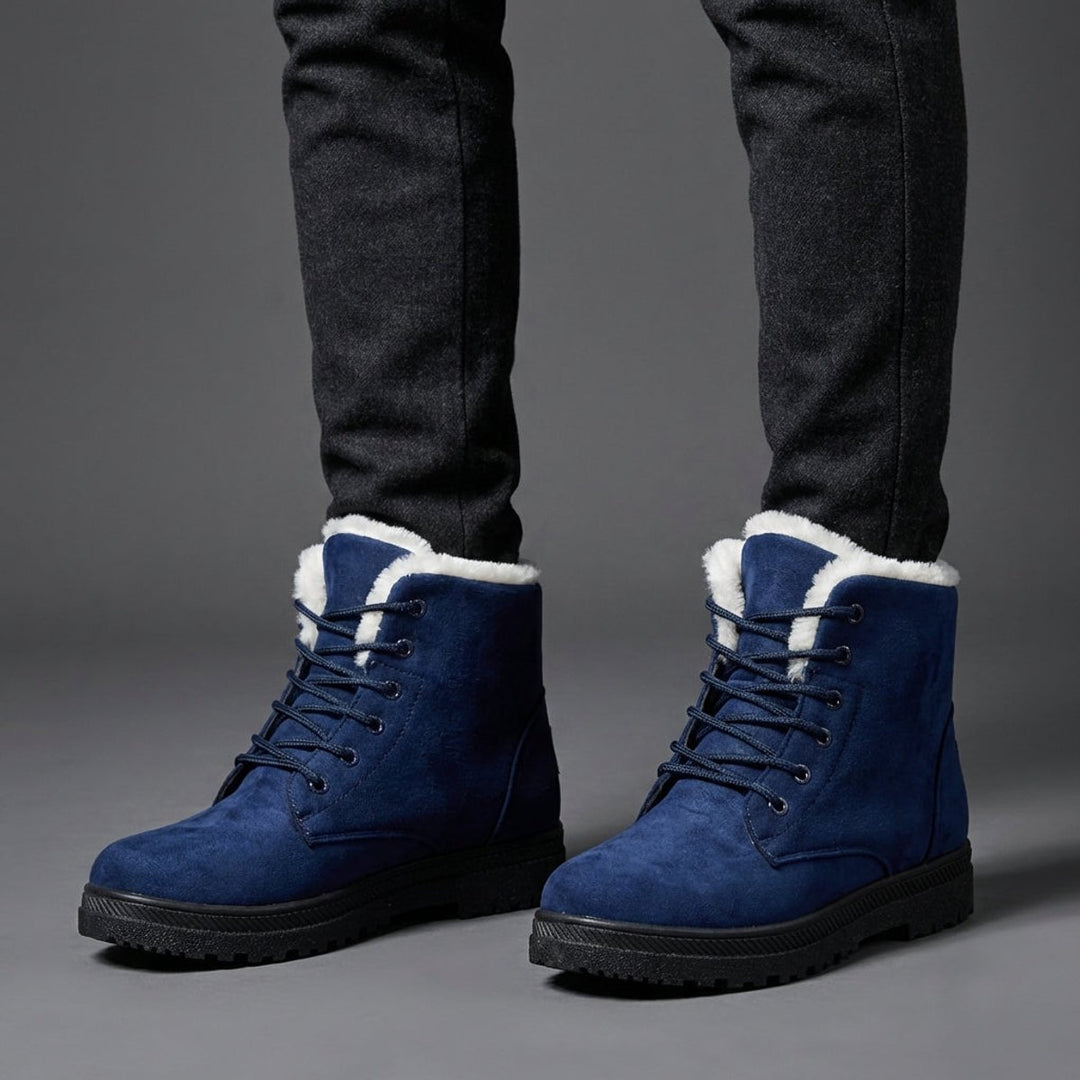 Women's Fur-Lined Lace-Up Ankle Snow Boots