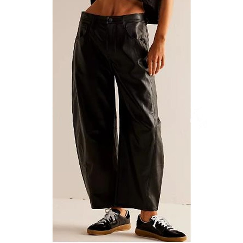 Women's High-Waist Barrel-Leg Relaxed-Fit Denim Jeans