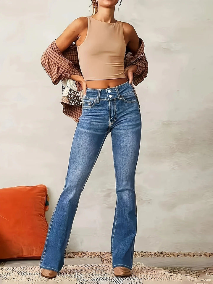 Women's High-Waist Sculpted Flare Jeans
